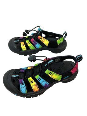 Keen Newport H2 Waterproof Rainbow Hiking Sandals Womens 7.5 Black